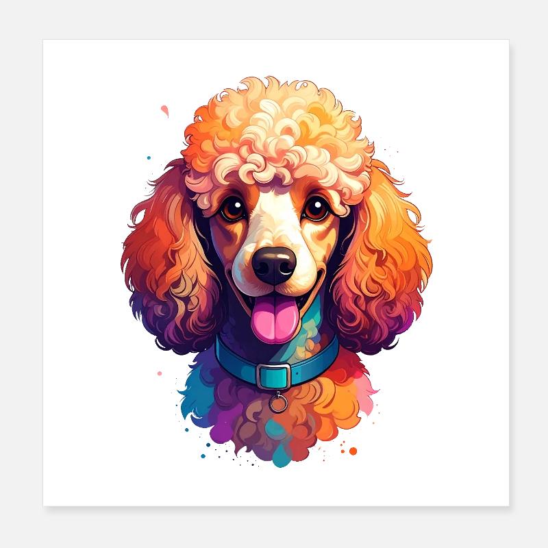 Caniche Poster 20 x 20 cm
