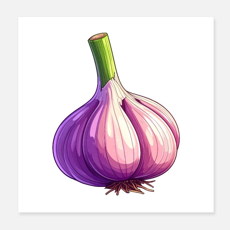Garlic Poster 8" x 8" (20x20 cm)