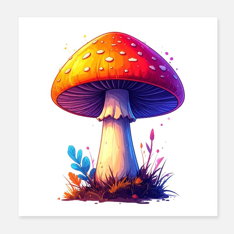 fly agaric Poster 8" x 8" (20x20 cm)