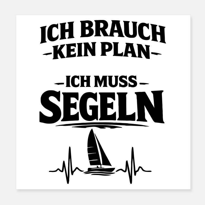 Segeln Poster 20x20 cm
