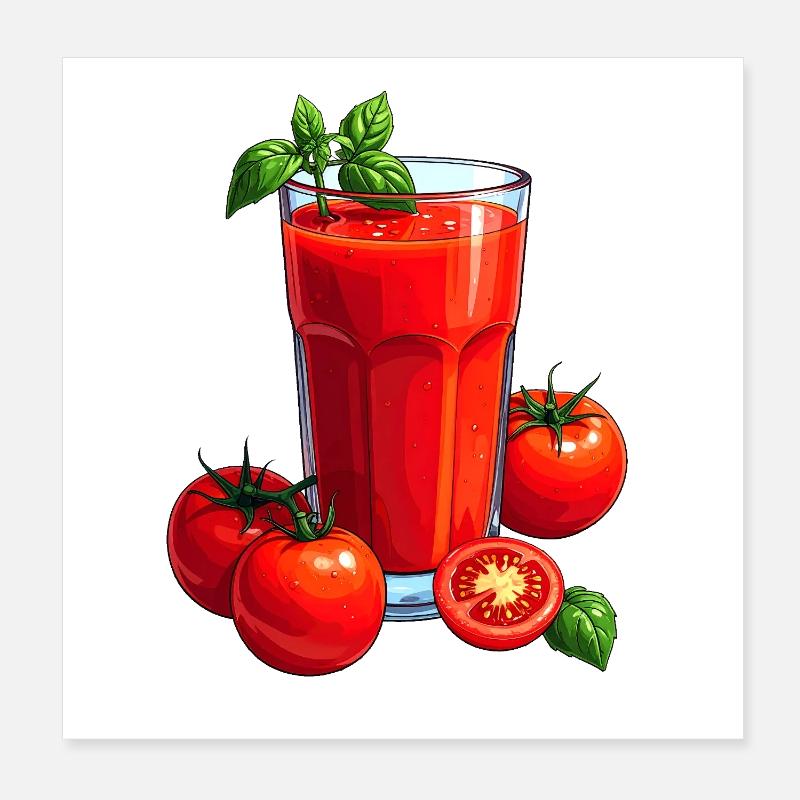 Tomatensaft Poster 20x20 cm