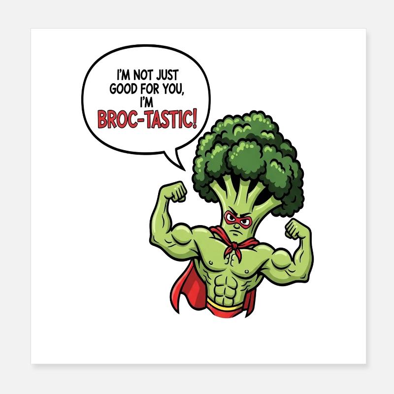 Broc-Tastic Veggie Hero Poster 20 x 20 cm