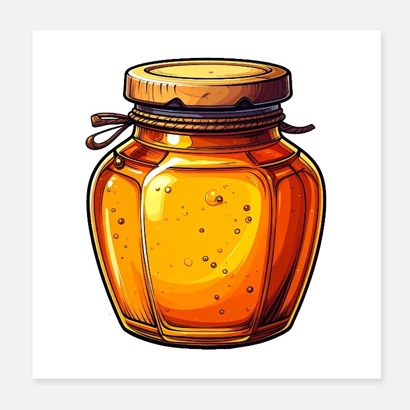 Honig Poster 20x20 cm