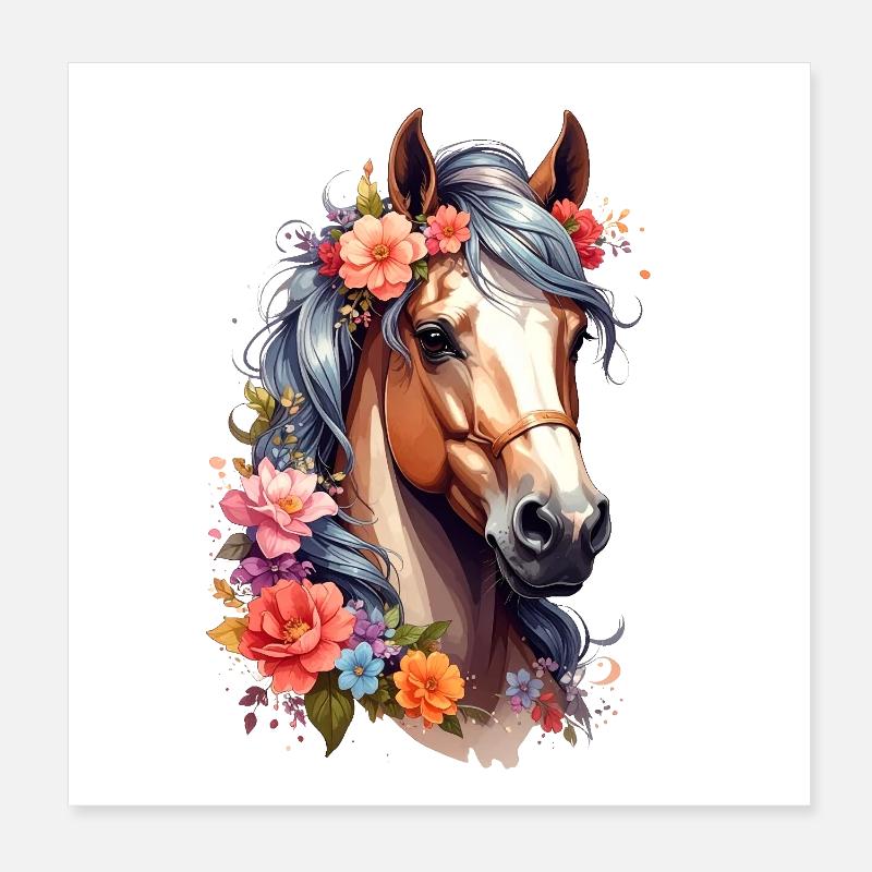 Cheval Poster 20 x 20 cm