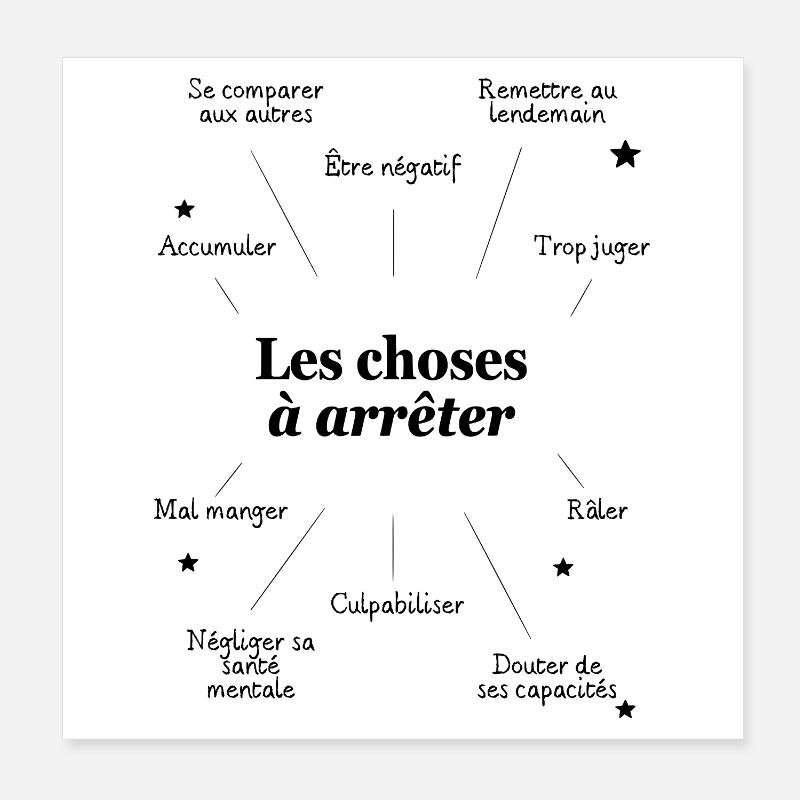 CITATION. MESSAGE. HUMOUR. CITATIONS DRÔLES Poster 20 x 20 cm