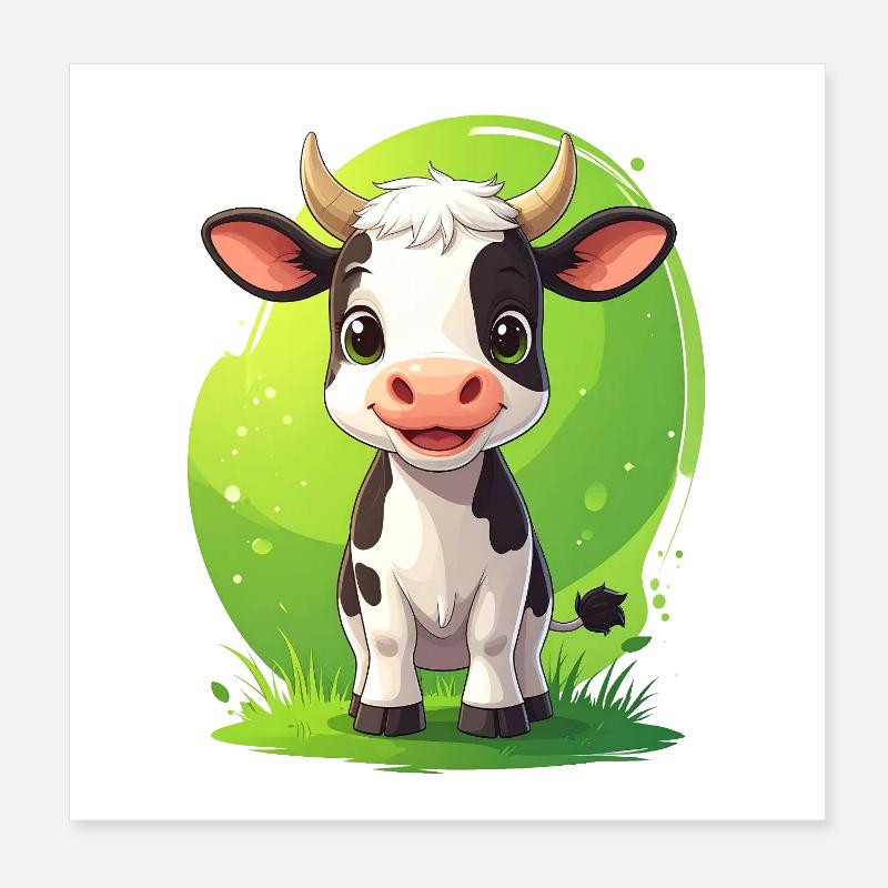 vache mignonne Poster 20 x 20 cm