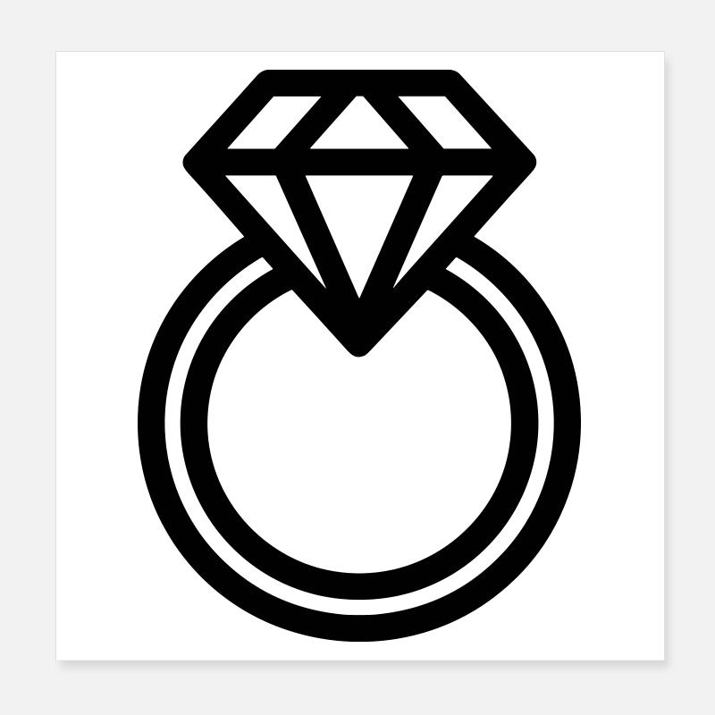 Diamantring Poster 20x20 cm