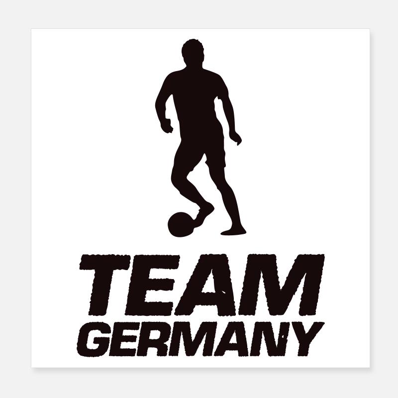 TeamGermany Silhouette Kick Poster 20x20 cm