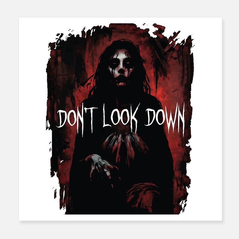 Dont Look Down Horror Portrait Poster 8" x 8" (20x20 cm)