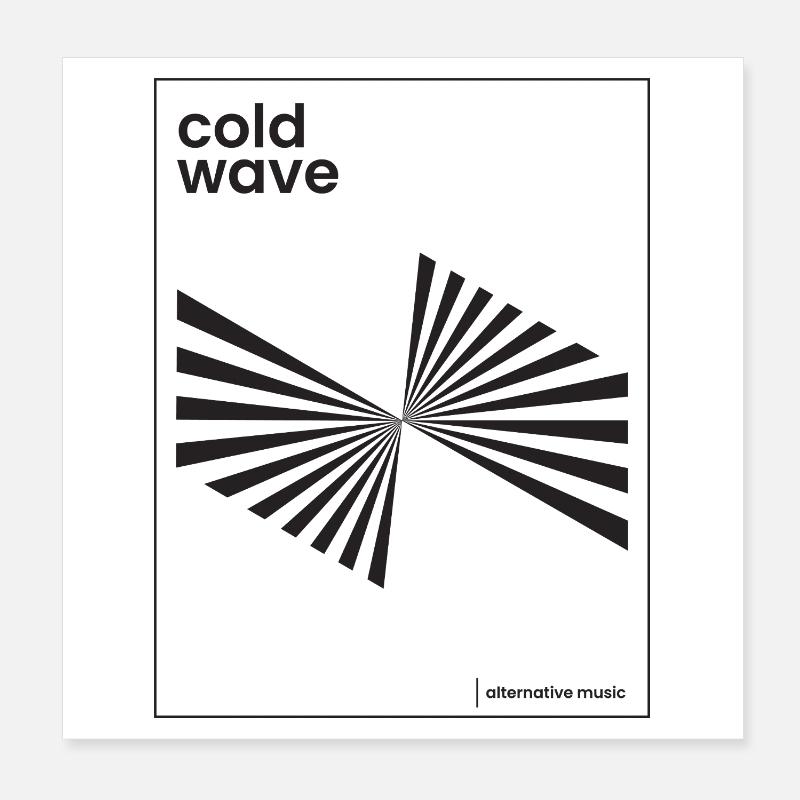 Conception d’affiche de musique Cold Wave Poster 20 x 20 cm