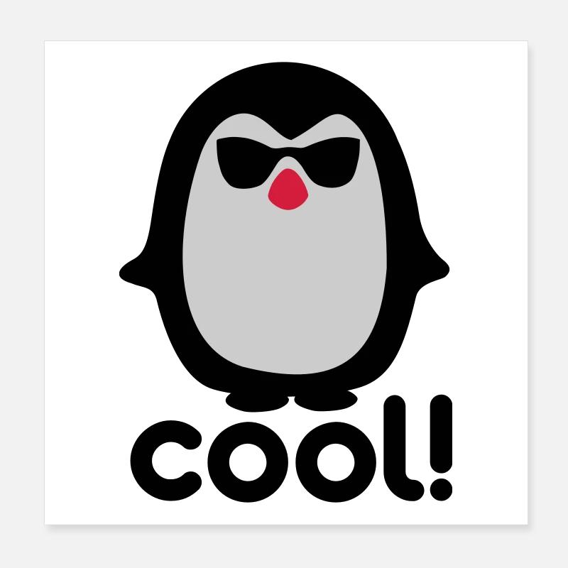 Cool pinguin Poster 8" x 8" (20x20 cm)