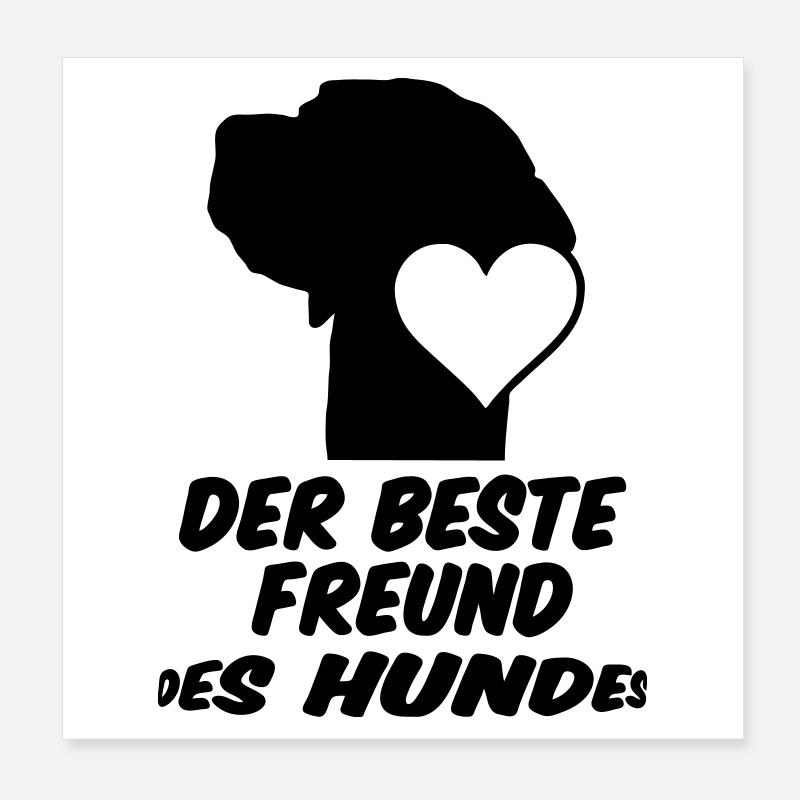 Bester Freund des Hundes, Hund, Tier, Geschenk Poster 20x20 cm