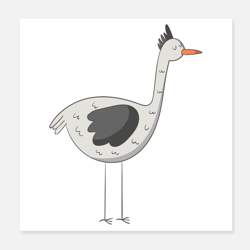 Oiseau Poster 20 x 20 cm