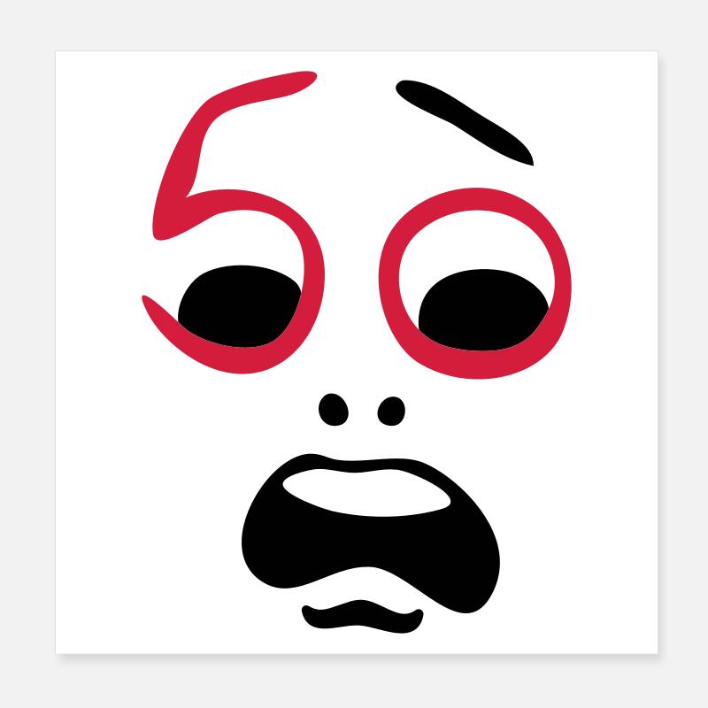 Aide, 50 ans! Poster 20 x 20 cm