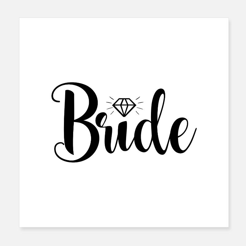 Bride - diamant Poster 20 x 20 cm