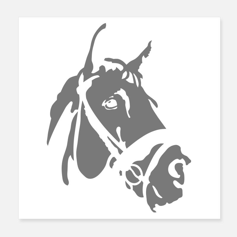 cheval Poster 20 x 20 cm