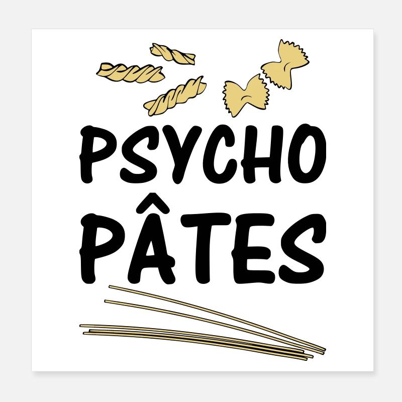 Psycho Pâtes Poster 20 x 20 cm