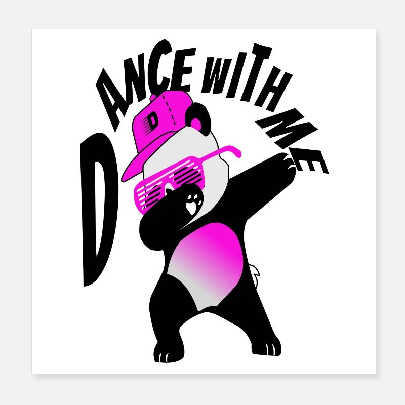 Panda Dance Poster 20x20 cm