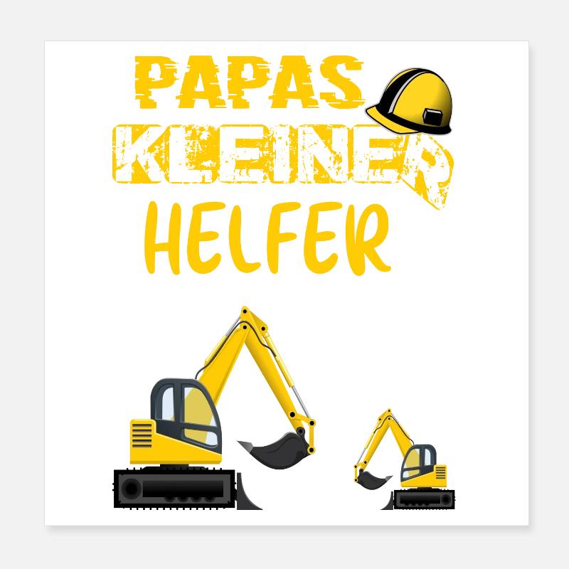 Papas kleiner Helfer Poster 20x20 cm