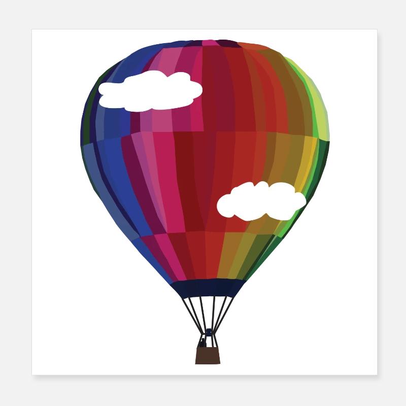 Ballon - un morceau de liberté. Poster 20 x 20 cm