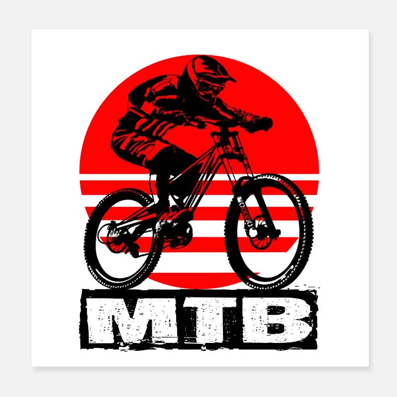 Mtb Poster 8" x 8" (20x20 cm)