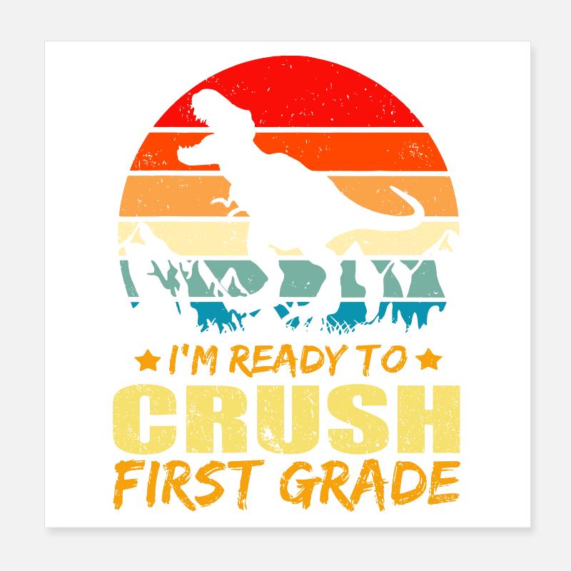 T-Rex Vorgeschichte Vintage Krieger Poster 20x20 cm