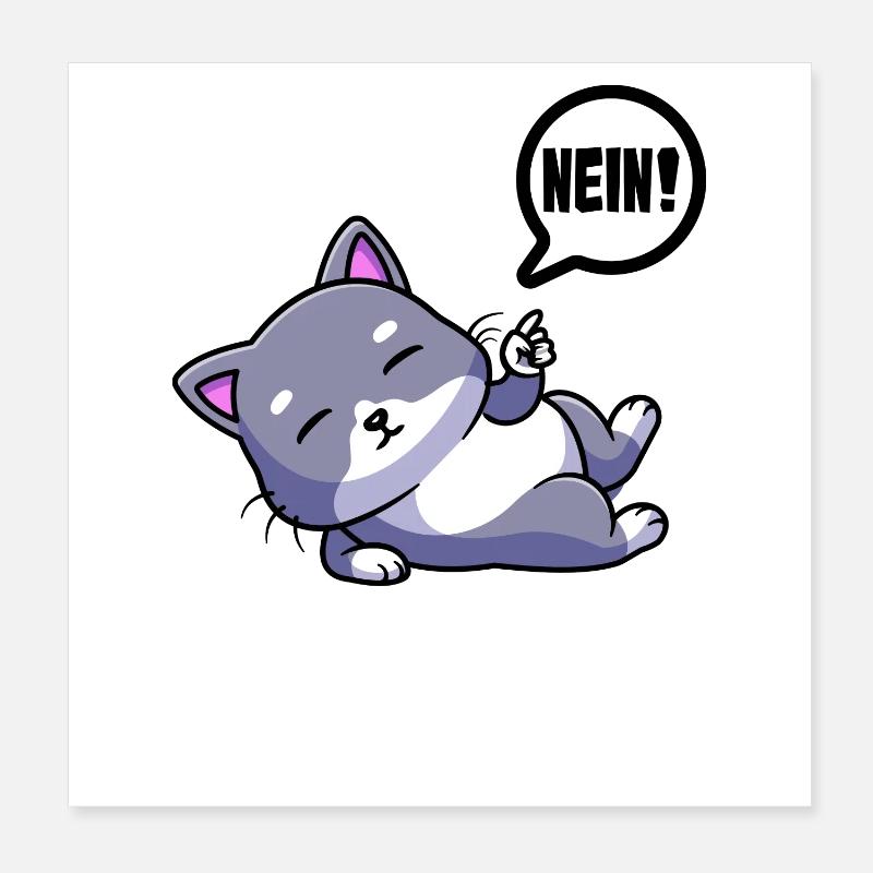 Schlafendes Kätzchen Träumerin Poster 20x20 cm
