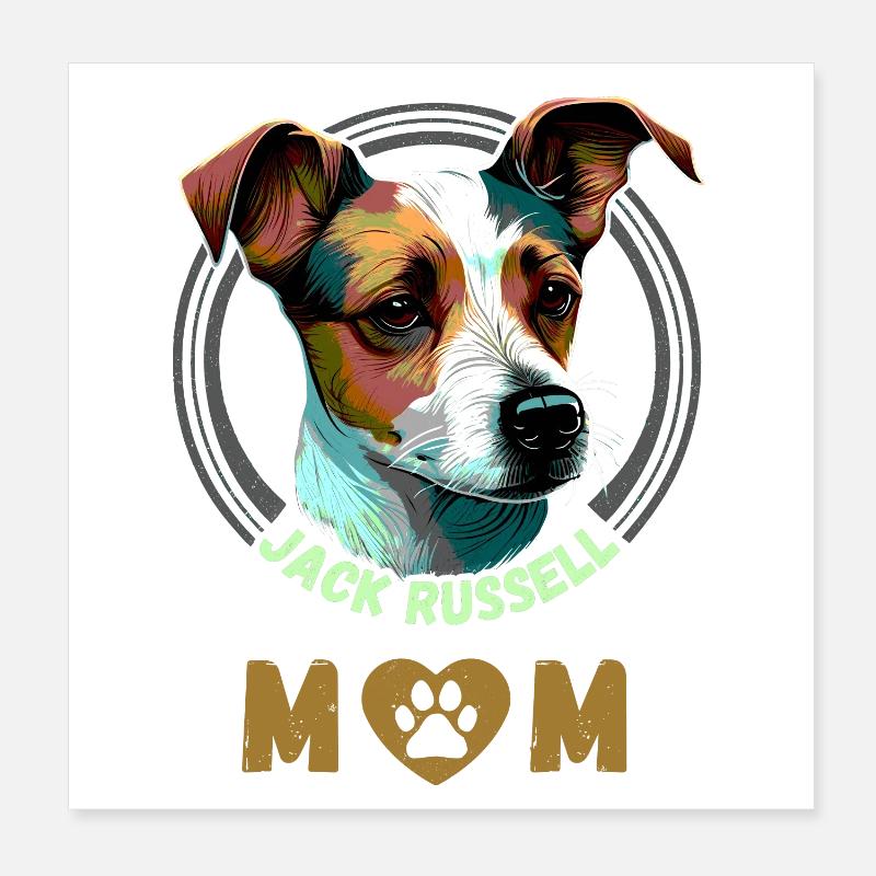 Jack Russell Mom Poster 20 x 20 cm