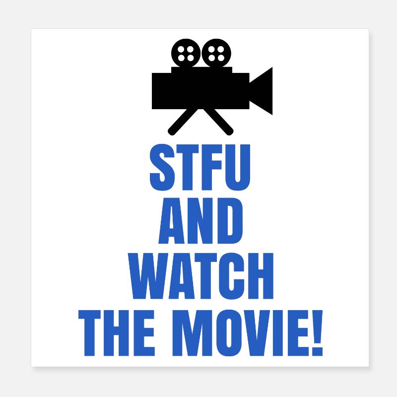 Cinéma Streaming Déclaration Caméra Poster 20 x 20 cm