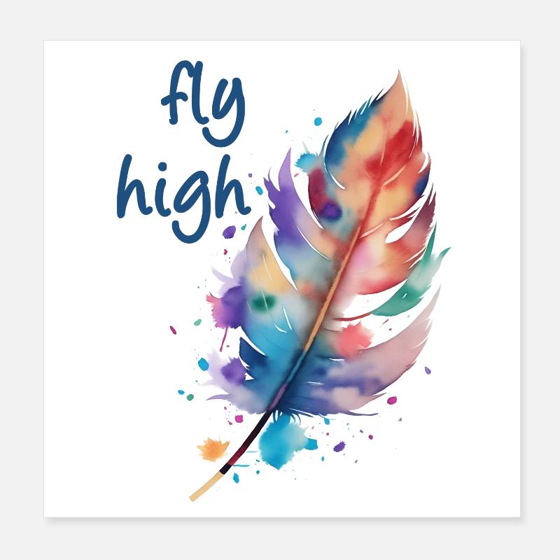 fly high Poster 20x20 cm