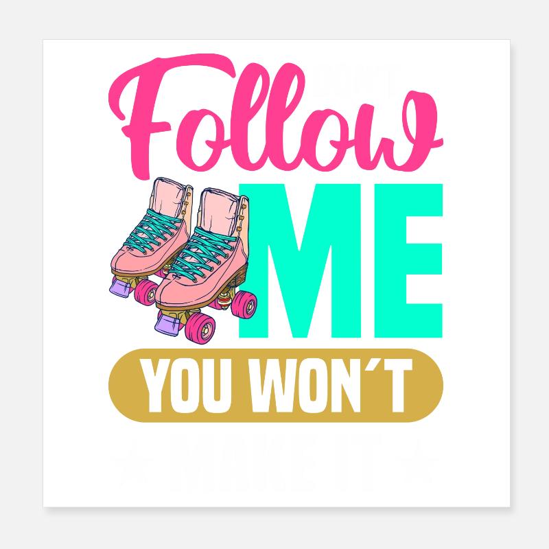 Rollschuh Design Poster 20x20 cm