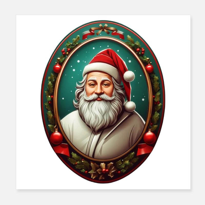 Weihnachtsmann Poster 20x20 cm