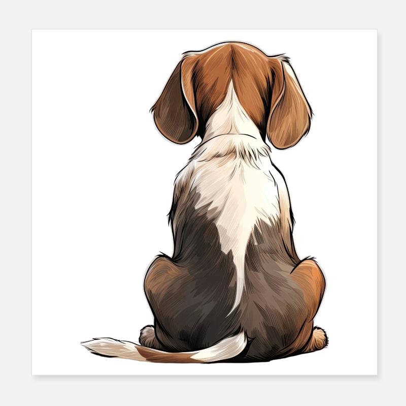 Beagle Poster 20x20 cm