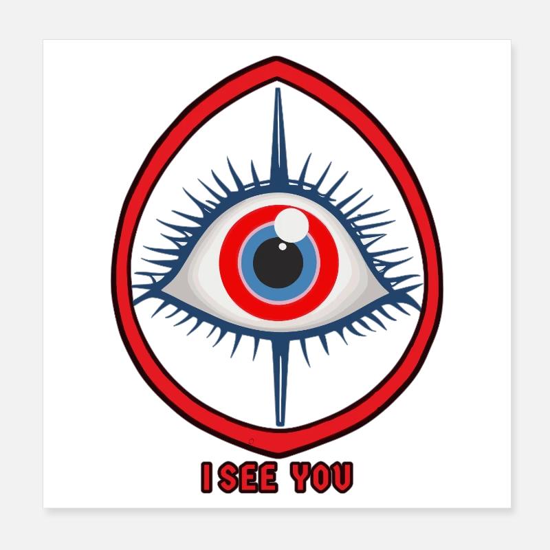 All-Seeing Eye Poster 8" x 8" (20x20 cm)