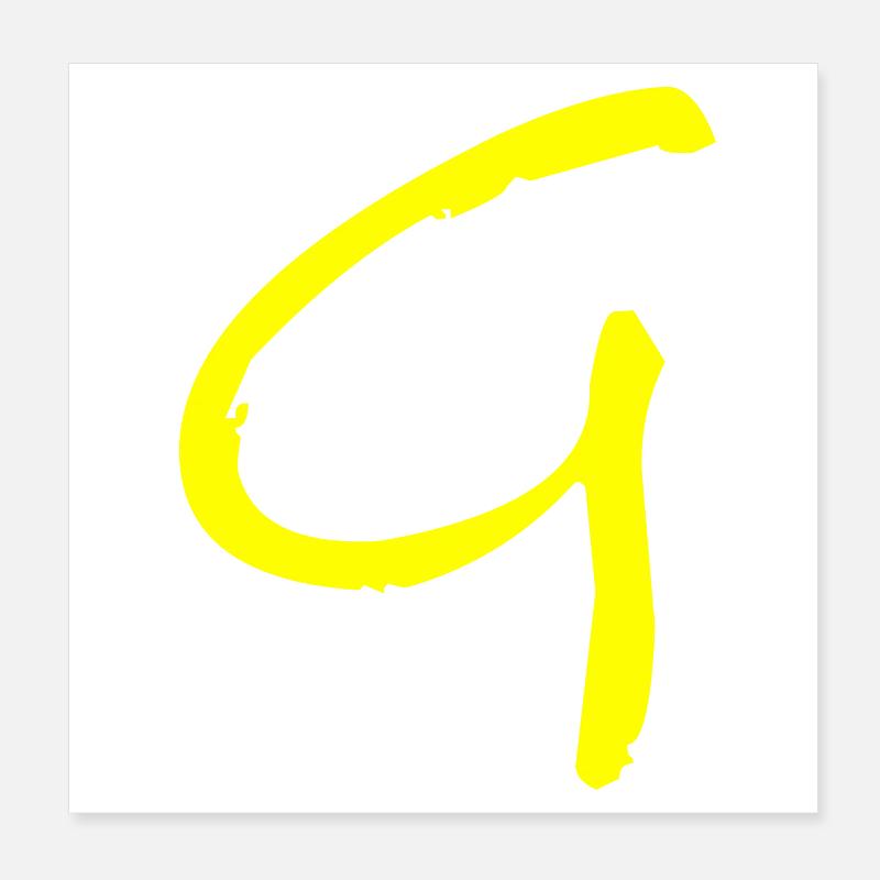 Buchstabe G Poster 20x20 cm