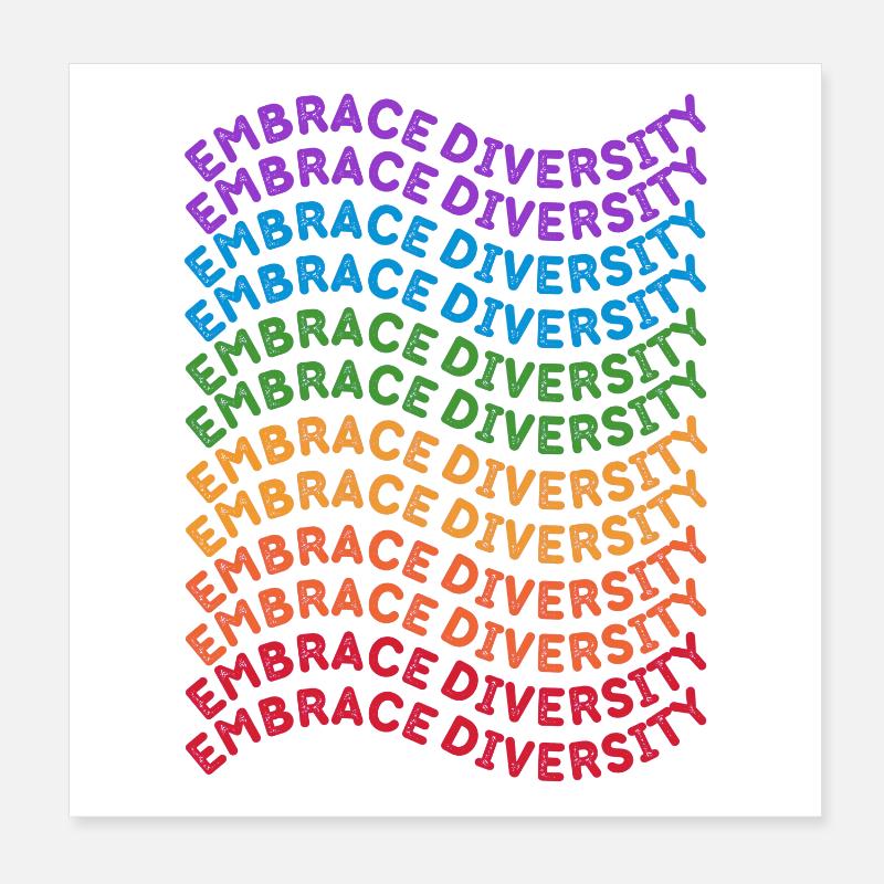 Lgbt. Embrace diversity Poster 8" x 8" (20x20 cm)