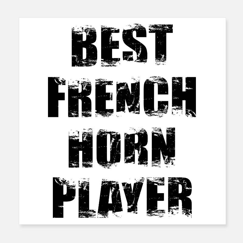 French horn player Poster 8" x 8" (20x20 cm)