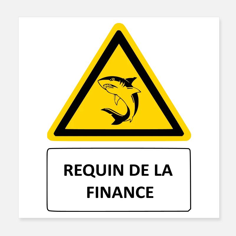 Shark of finance Poster 8" x 8" (20x20 cm)