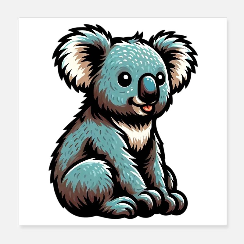 Koala Poster 20 x 20 cm