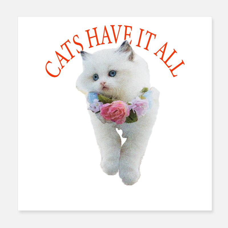 Sassy Katze Poster 20x20 cm