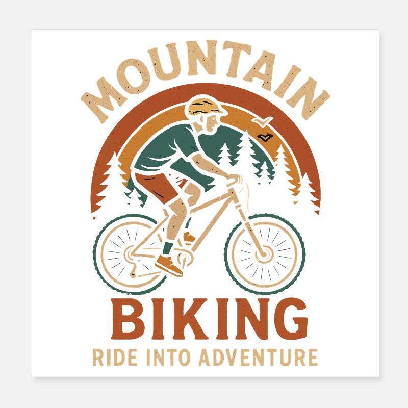 Conception d’aventure en VTT Poster 20 x 20 cm