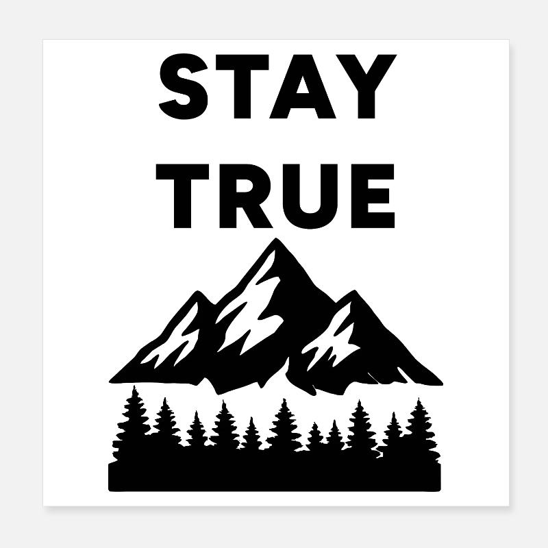Stay True - Spike Poster 8" x 8" (20x20 cm)