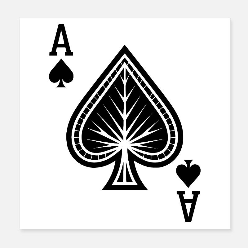 As de pique Poster 20 x 20 cm