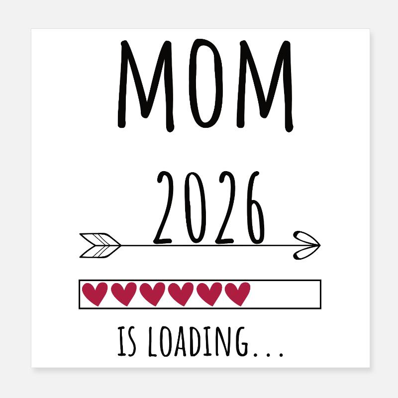 Future maman 2026 Cadeau Grossesse Poster 20 x 20 cm