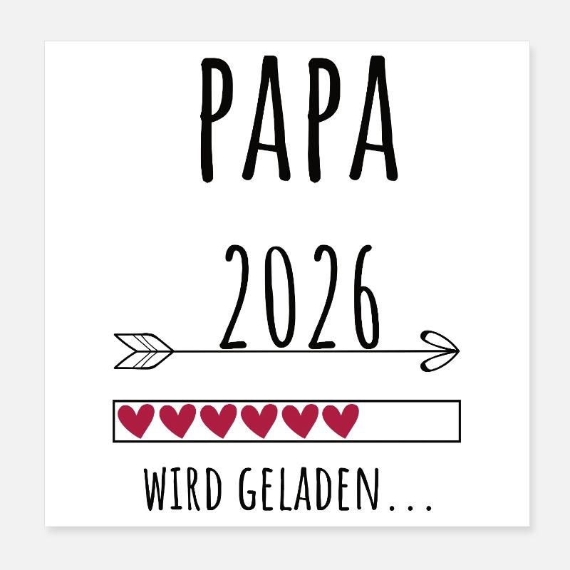 Werdender Papa 2026 Geschenk Schwangerschaft Poster 20x20 cm