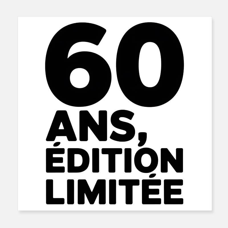 60 Years Limited Edition Poster 8" x 8" (20x20 cm)