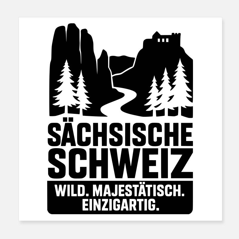 sächsische Schweiz Poster 20x20 cm