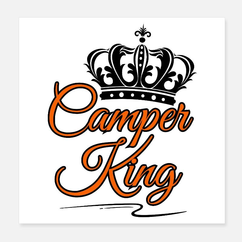 Camper King Poster 20x20 cm