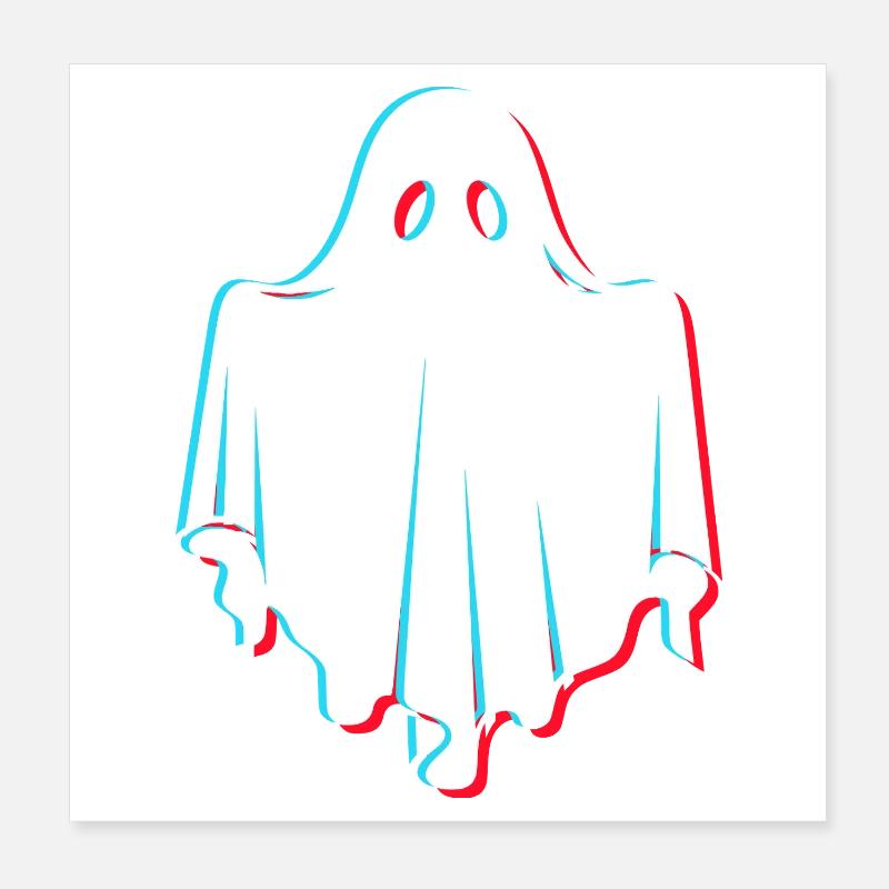 Ghost Boo Glitch Sweat à capuche Mug Halloween Design Poster 20 x 20 cm