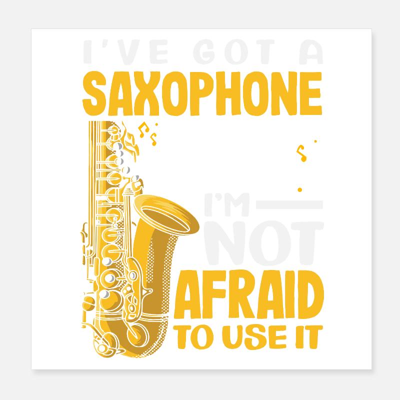 Saxophone Poster 20 x 20 cm